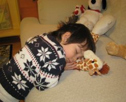 寝ている子供